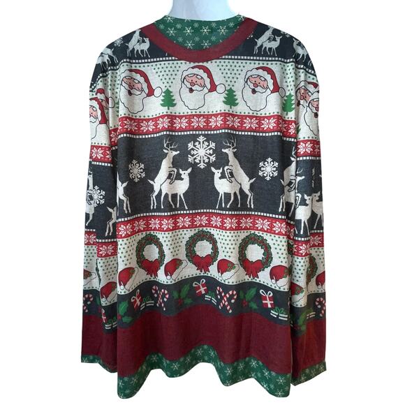 Faux Real Randy Raunchy Reindeer Christmas "Sweater" Tee Shirt Size 2XL NWOT - Picture 3 of 4